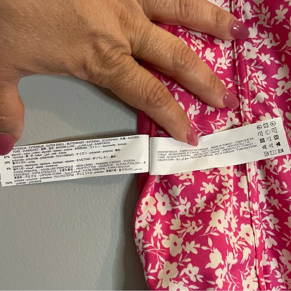 ZARA NWT Pink Floral Corset Bodysuit  Barbiecore One Piece Blogger SZ/Med - Picture 10 of 12